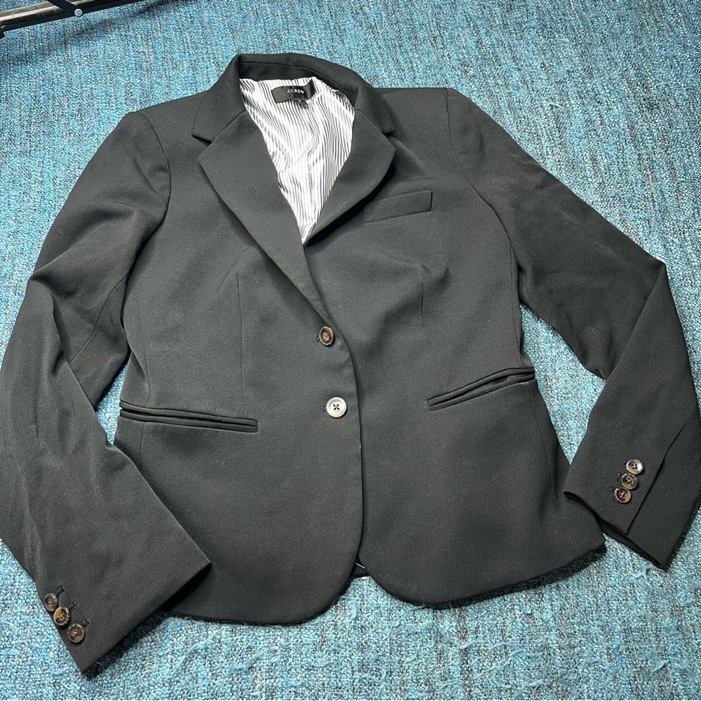 J.Crew Schoolboy Blazer Jacket Two Button in Black